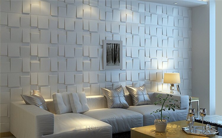 3D Wall Panel Plastic Tile Wall Stickers Home Decor