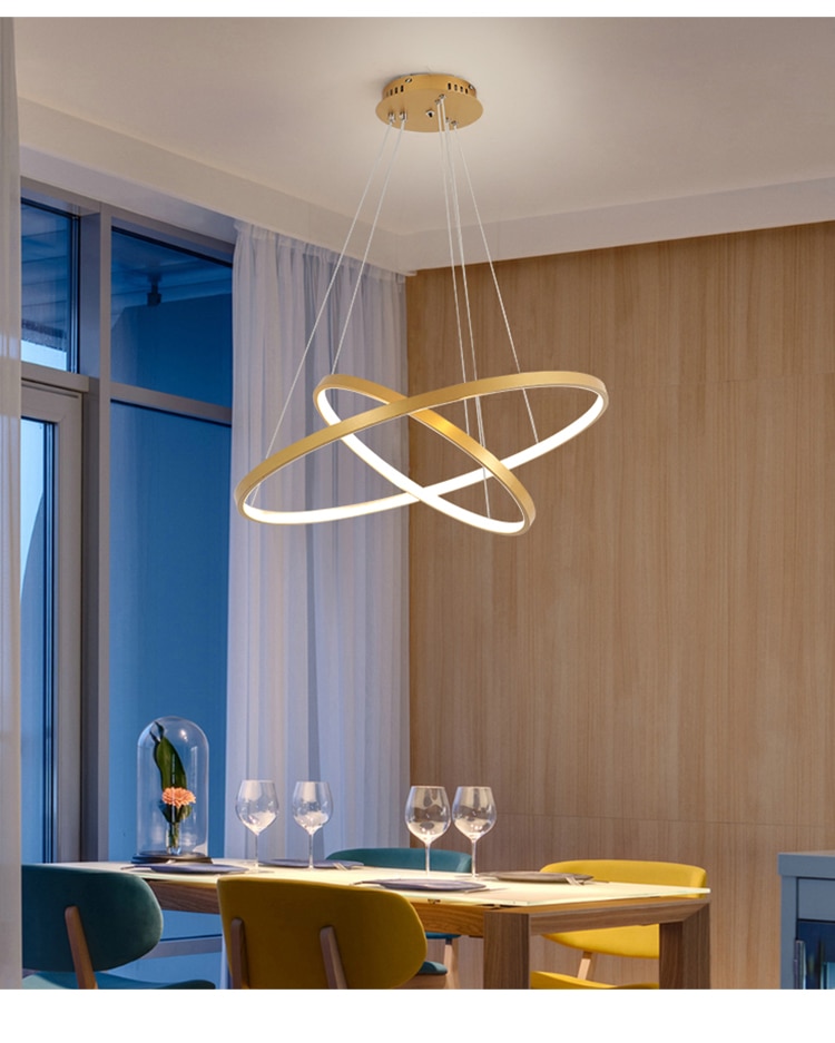 Modern Led Ceiling Chandelier For Villa Living Bedroom Dining Room Wrought Iron Chandelier Home Indoor Lighting Decorative Lamps