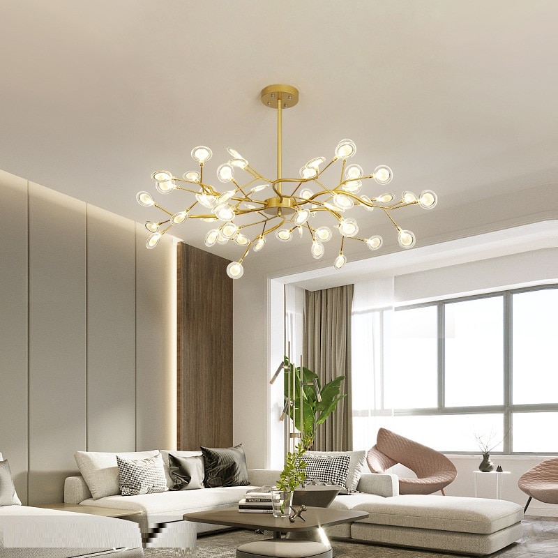 2021 Modern Firefly LED Chandelier Light Tree Branch Pendant Lamp Decorative Hanging Lamp For Home
