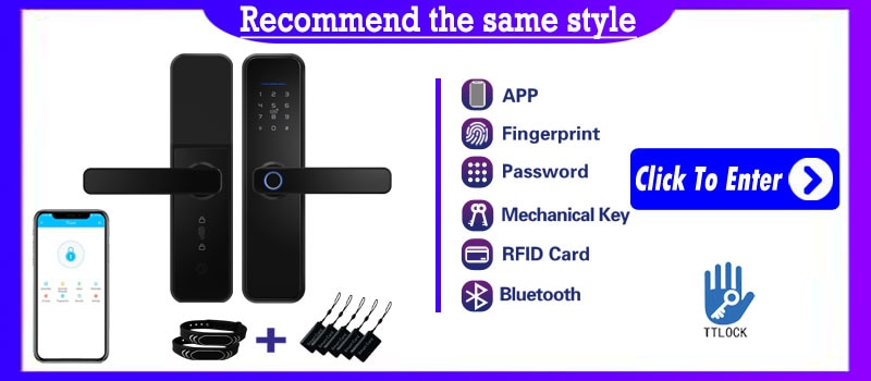 TTLOCK Electronic Smart Door Lock Security Biometric Fingerprint Intelligent Lock With Password RFID card VX2