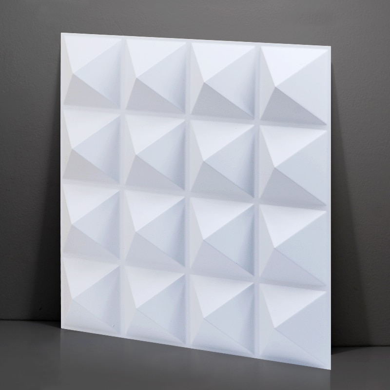 6pcs 30cm Decorative 3D Wall Panel Diamond Design Non self-adhesive plastic tile 3D wall sticker living room Bathroom wall paper