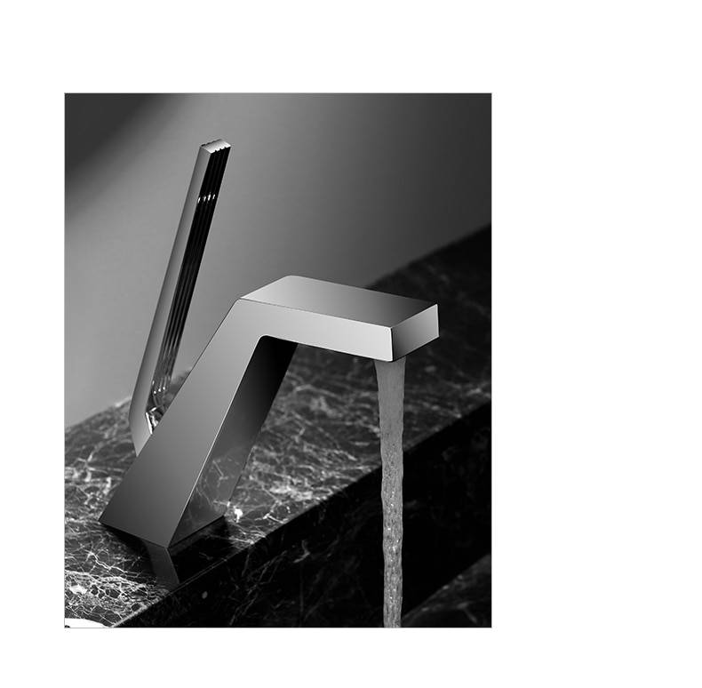 New Arrival Bathroom Single Lever Sink Faucet Crane Brass Matte Black Sink Faucet Hot and Cold Water Tap