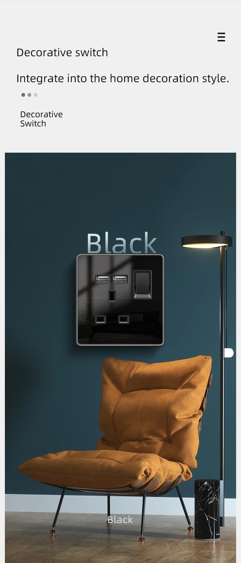 Glass Button Wall Light Switch 1-4 Gang LED Indicator UK 13A 3 Pin Wall Socket Electric Outlet Frame-less Tempered Glass Panel
