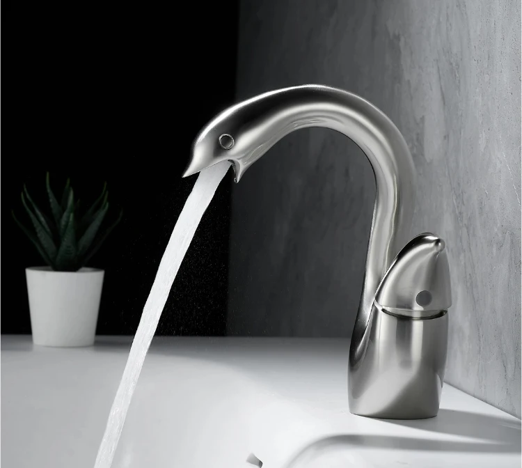 TOLM Chrome Bath Basin Brass Faucet Basin Sink Faucet Waterfall Spout Bathroom Crane Cold&Hot Water Mixer Taps Bathroom faucets