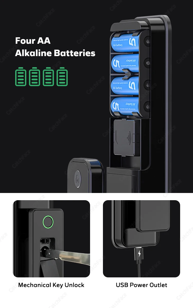 Automatic Electronic Fingerprint Biometric Frosted Panel Digital Smart Door Lock WiFi TUYA APP Password IC Card Security Automatic Electronic Fingerprint Biometric Frosted Panel Digital Smart Door Lock WiFi TUYA APP Password IC Card Security