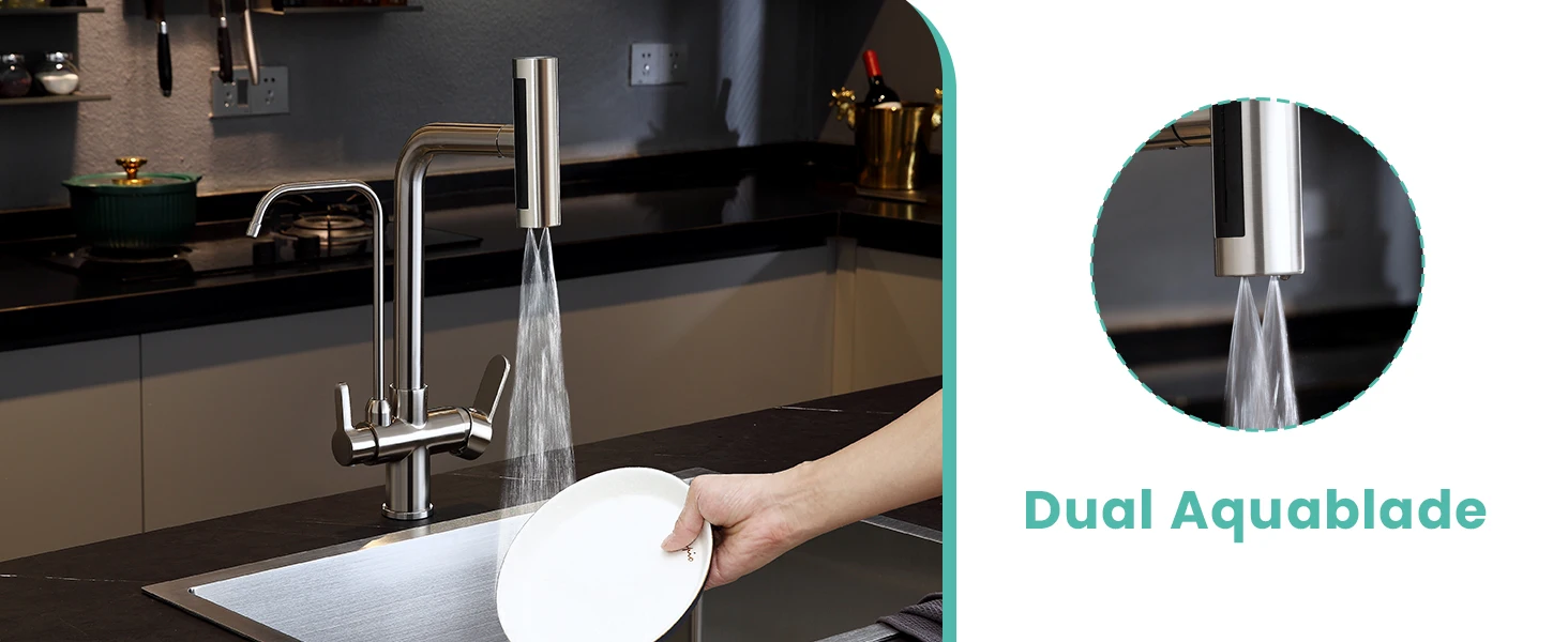 Waterfall Touch Filter Kitchen Faucet Quality Brass Hot Cold Kitchen Sink Mixer Tap 3 Ways Pure Water Touch on Kitchen Faucets