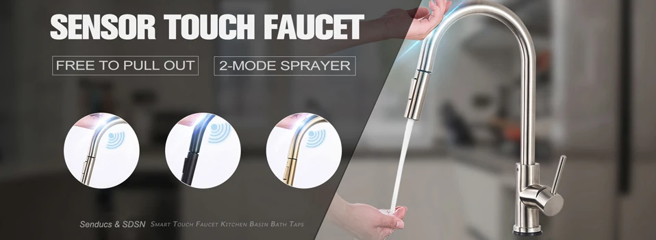 Waterfall Touch Filter Kitchen Faucet Quality Brass Hot Cold Kitchen Sink Mixer Tap 3 Ways Pure Water Touch on Kitchen Faucets