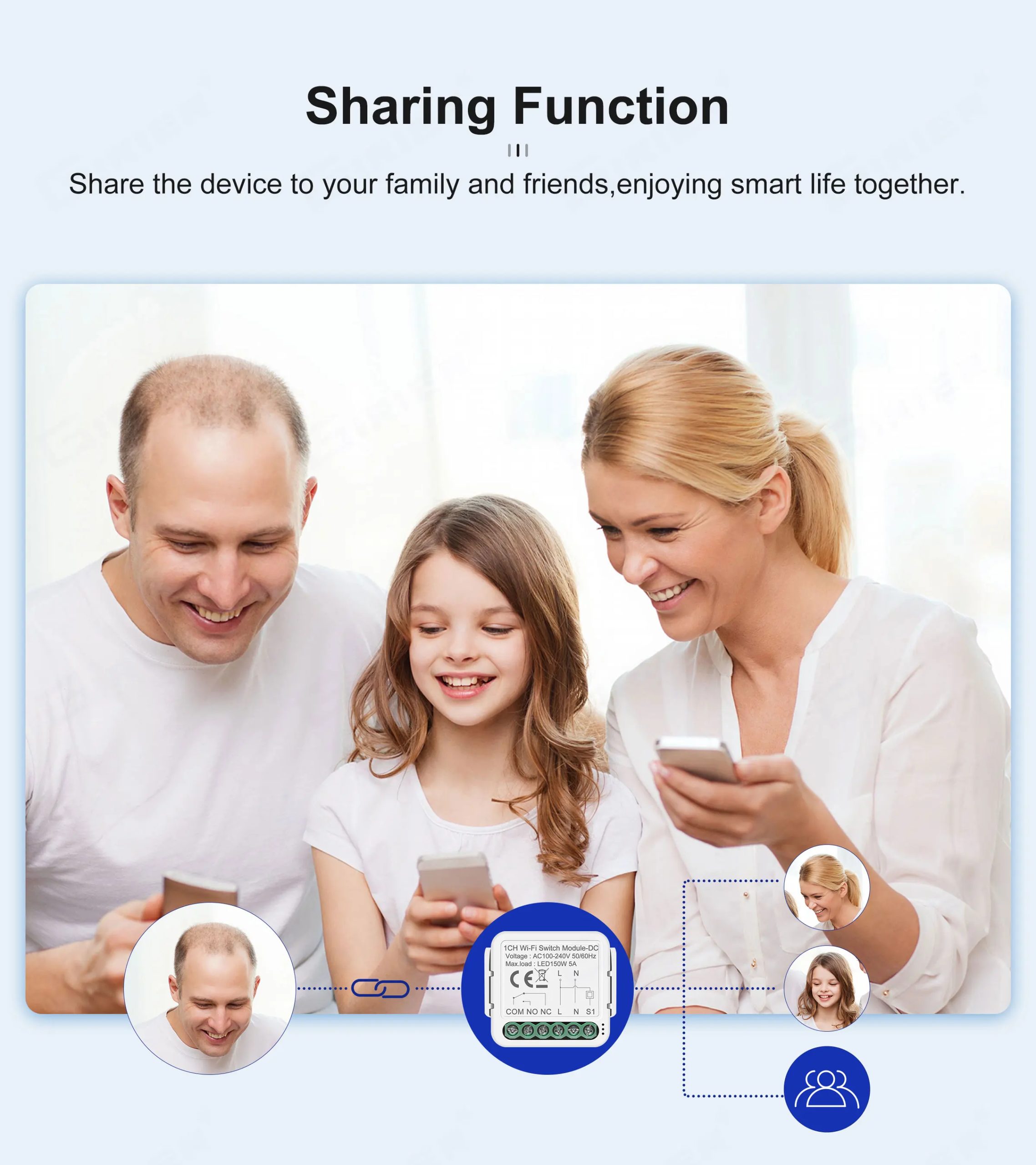 GIRIER Smart Dry Contact WiFi Switch Module Smart Home DIY Breaker Relay DC 12/24V AC 100-240V Compatible with Alexa Google Home