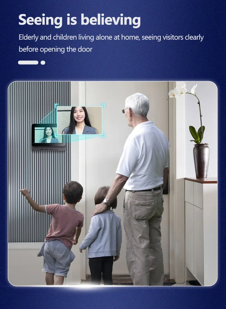 Wireless intercom Doorbell HD Night Vision 4.3in lPs screen Waterproof Visual Doorbell camera smart Home security Video By Bell